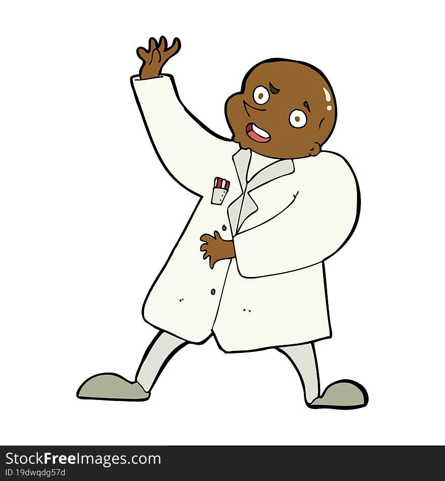 Cartoon Mad Scientist