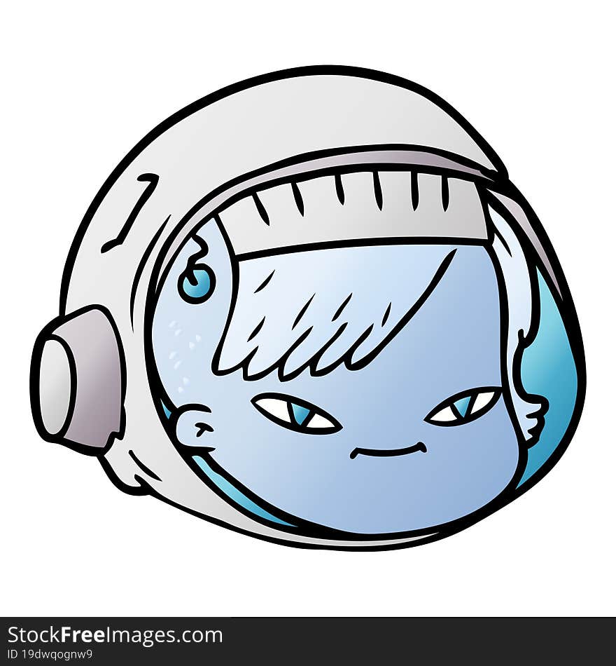 cartoon astronaut face. cartoon astronaut face