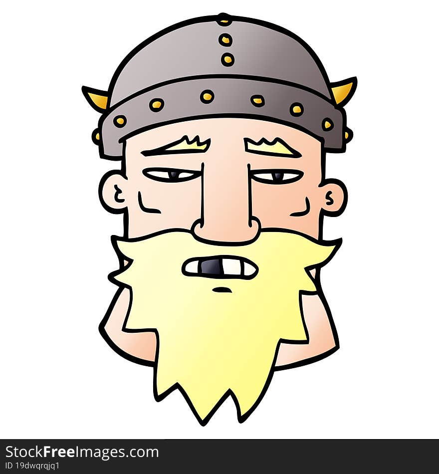 cartoon doodle viking face