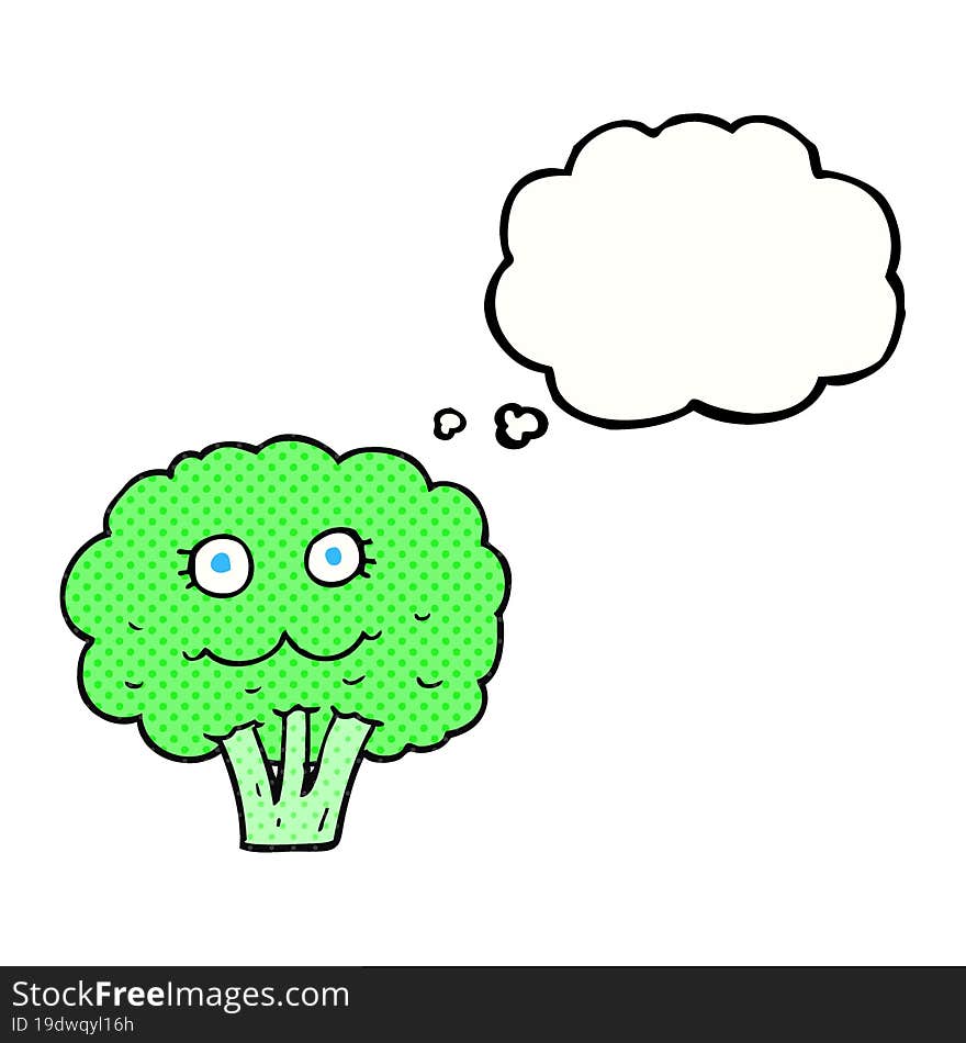 thought bubble cartoon broccoli