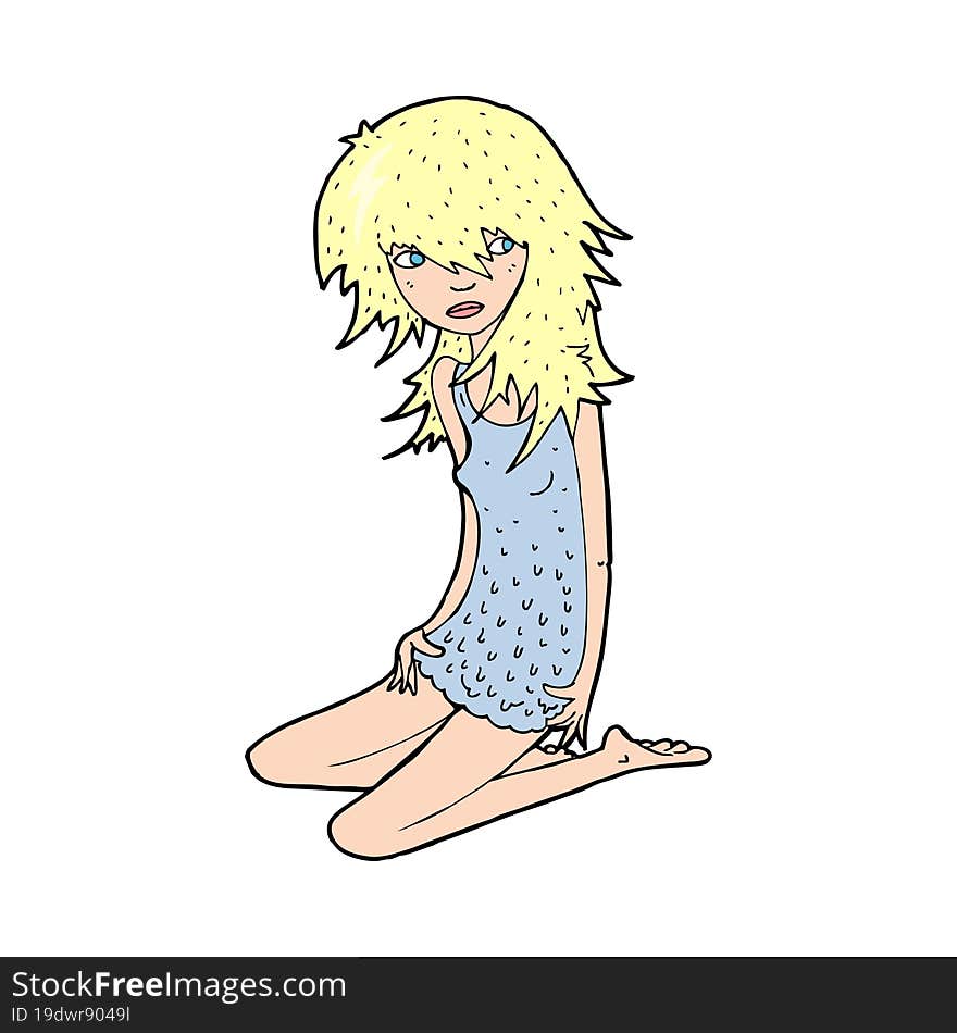 cartoon pretty girl