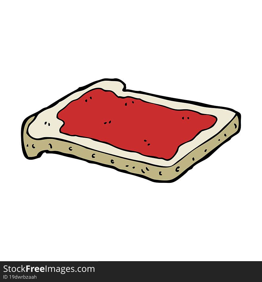 Cartoon Jam On Toast