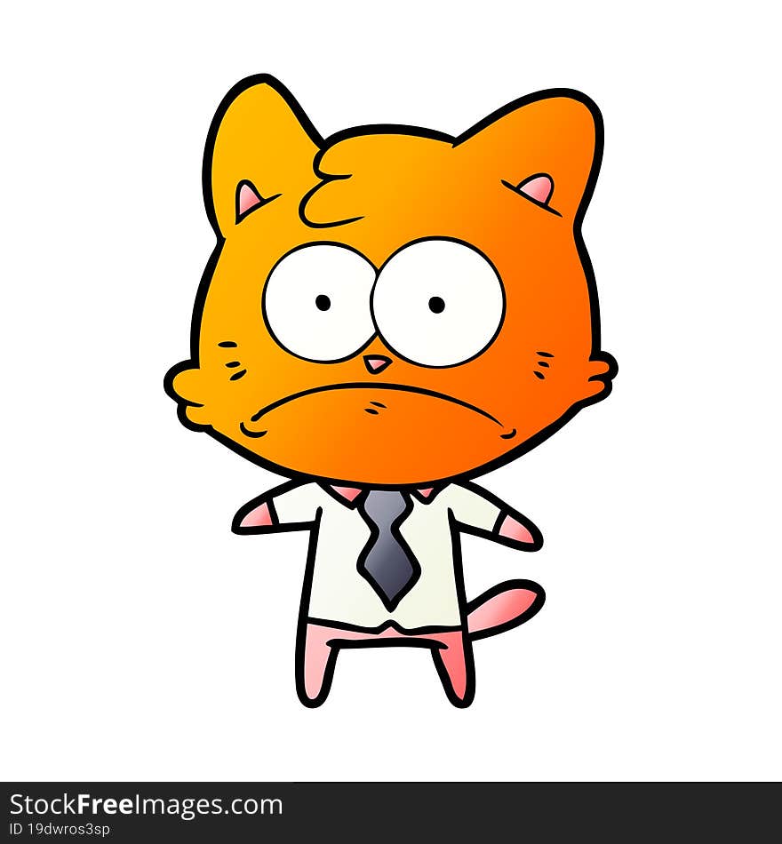 cartoon nervous business cat. cartoon nervous business cat