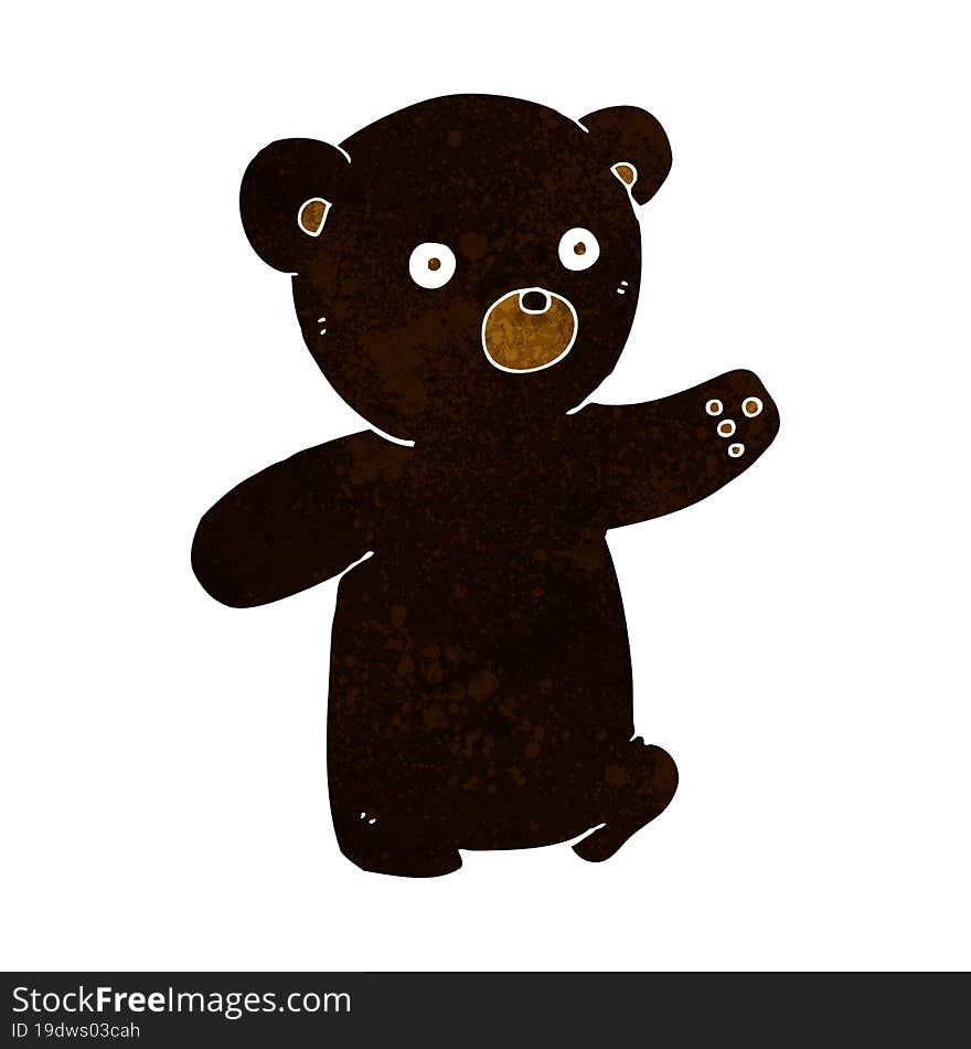 cartoon black bear cub