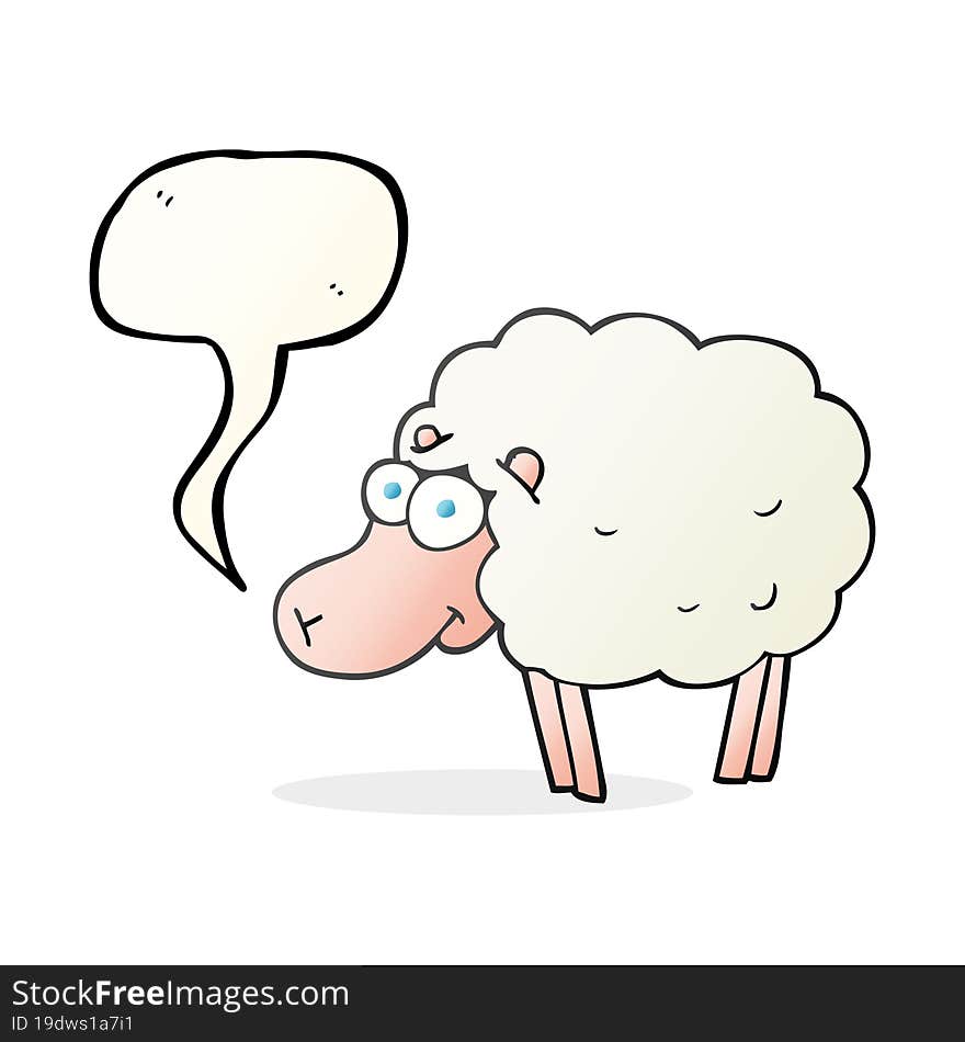 funny speech bubble cartoon sheep