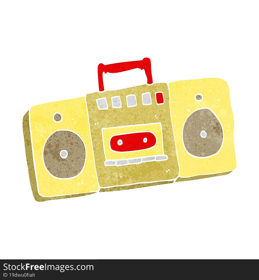 cartoon radio cassette player