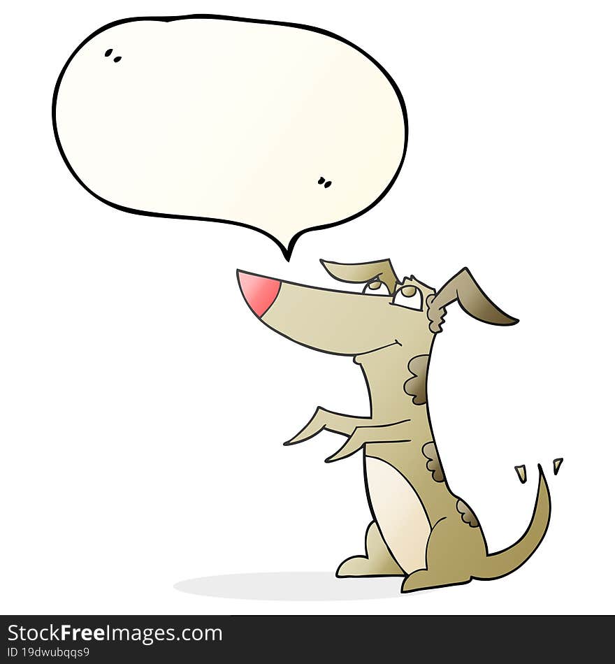 Speech Bubble Cartoon Dog