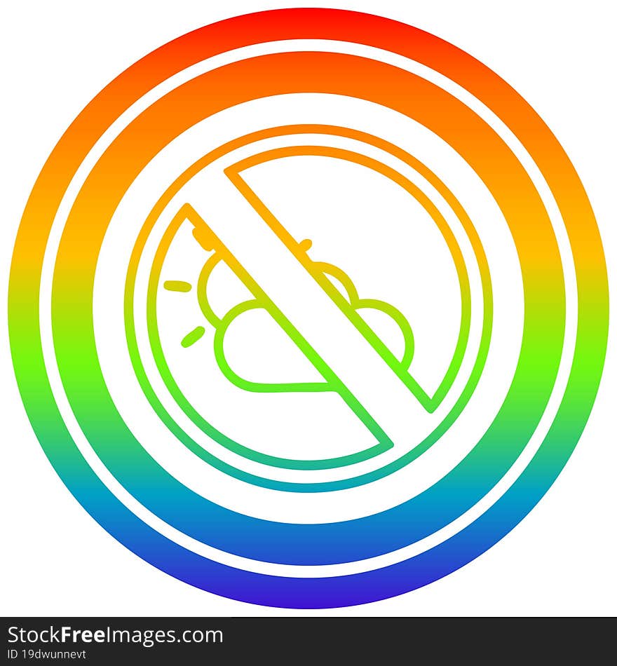 no weather circular in rainbow spectrum