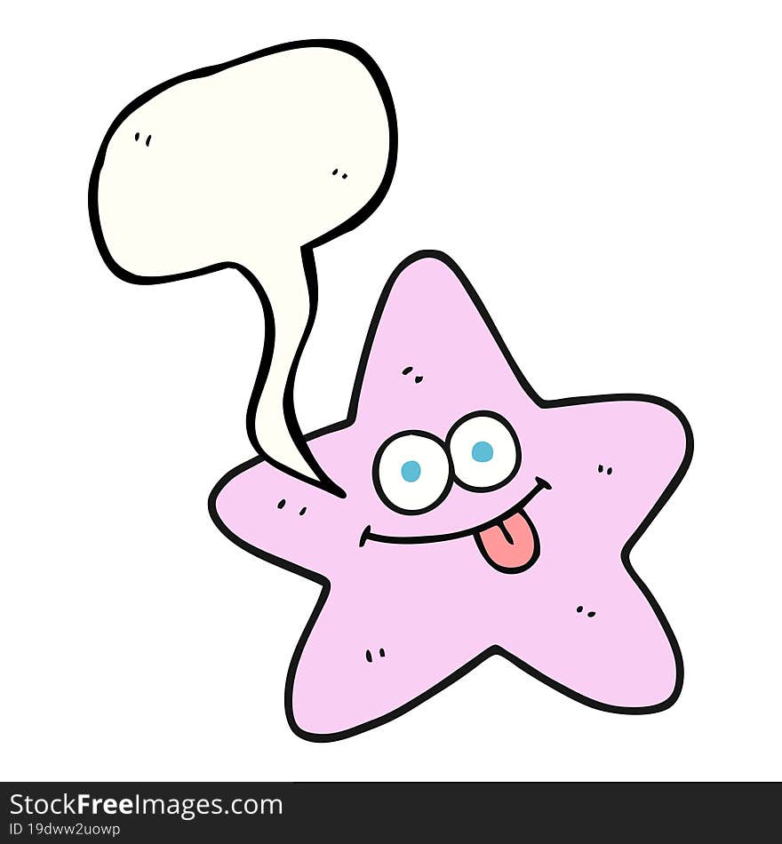 Speech Bubble Cartoon Starfish