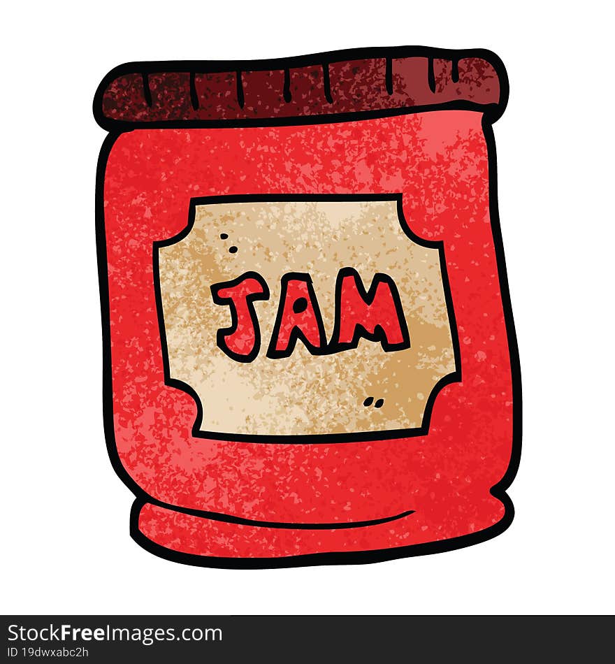 cartoon doodle jam pot