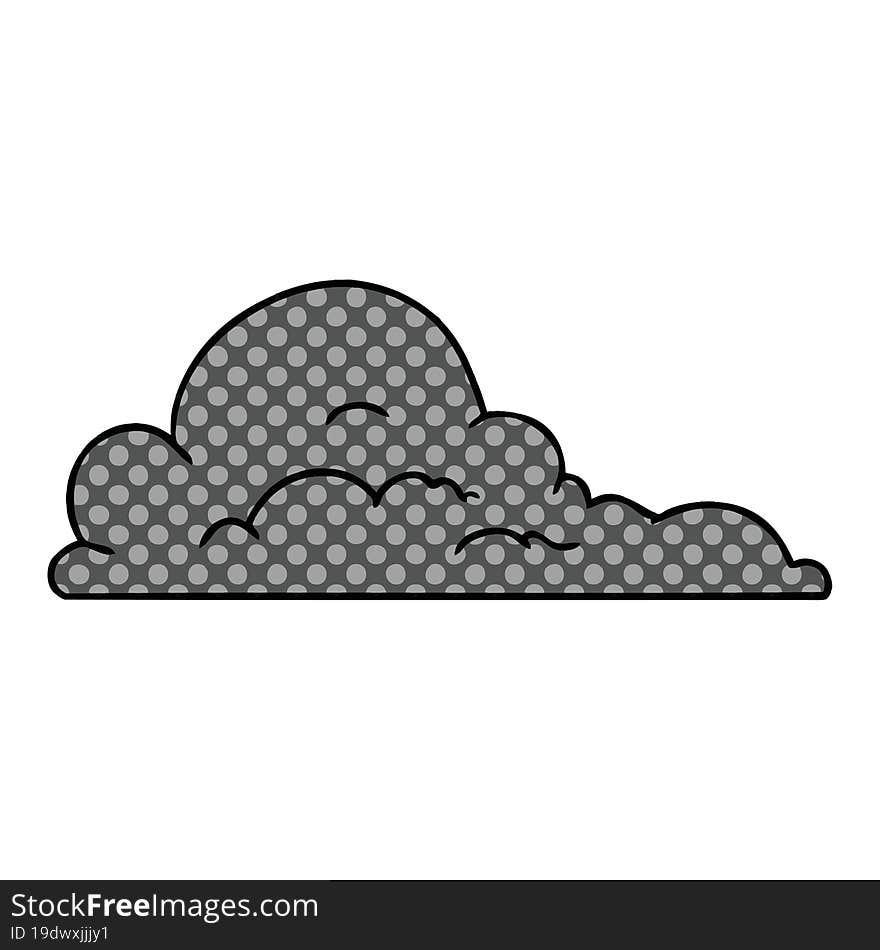 cartoon doodle of white large clouds