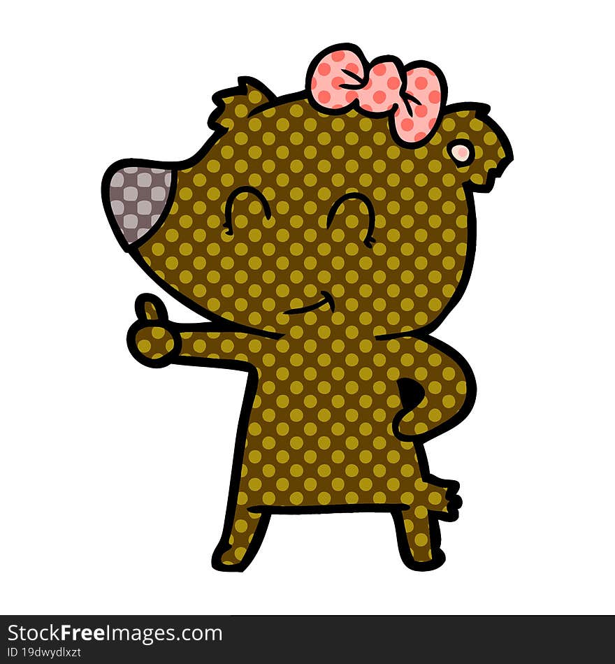 female bear cartoon. female bear cartoon