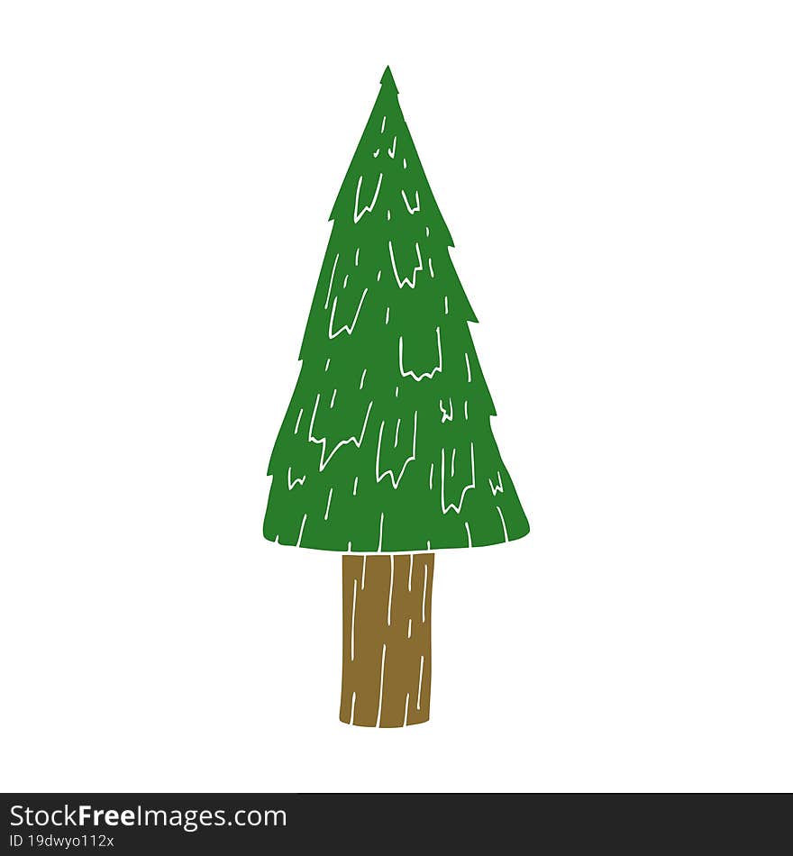 Cartoon Doodle Christmas Tree