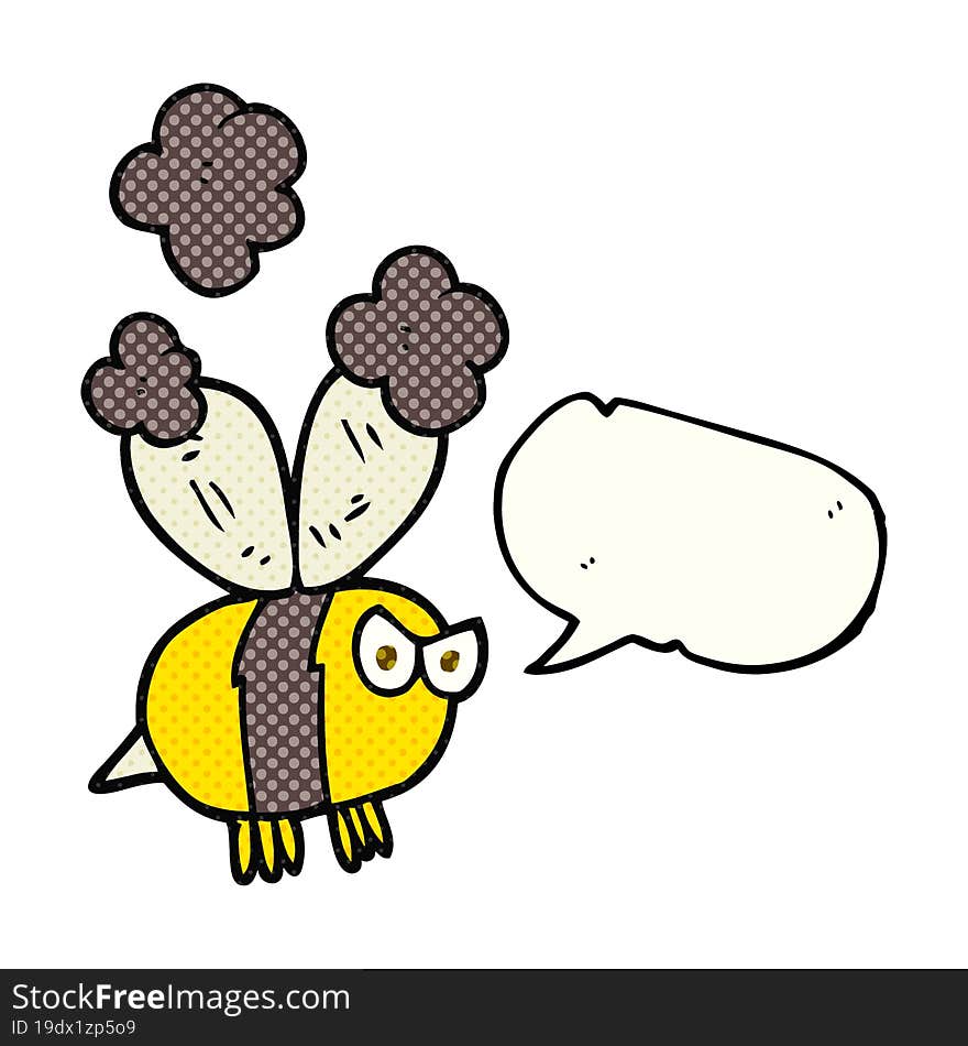 comic book speech bubble cartoon angry bee