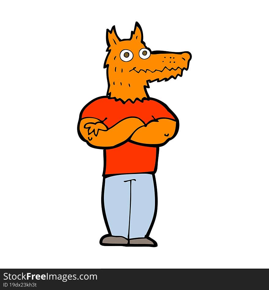 cartoon fox man