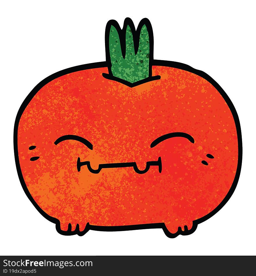 Cartoon Doodle Happy Root Vegetable