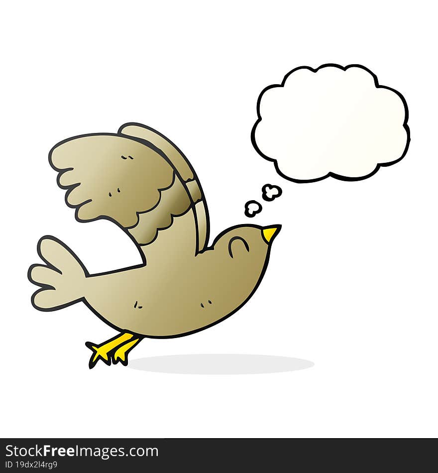 Thought Bubble Cartoon Bird