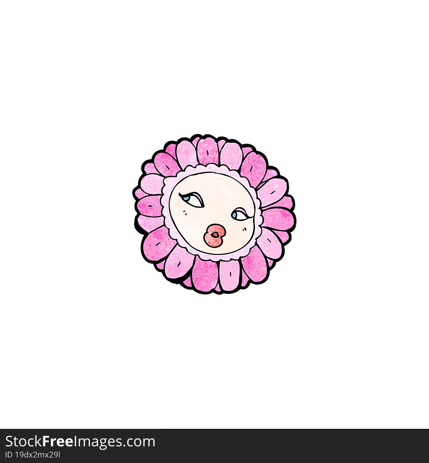 flower cartoon character