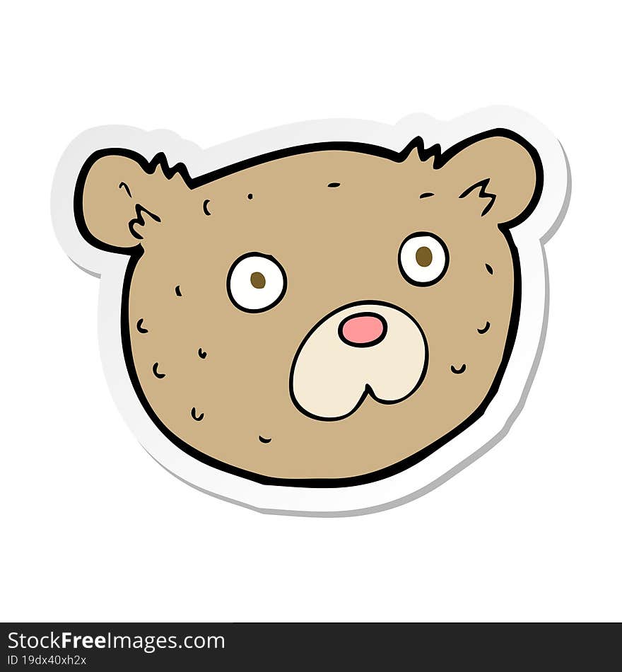 sticker of a cartoon teddy bear