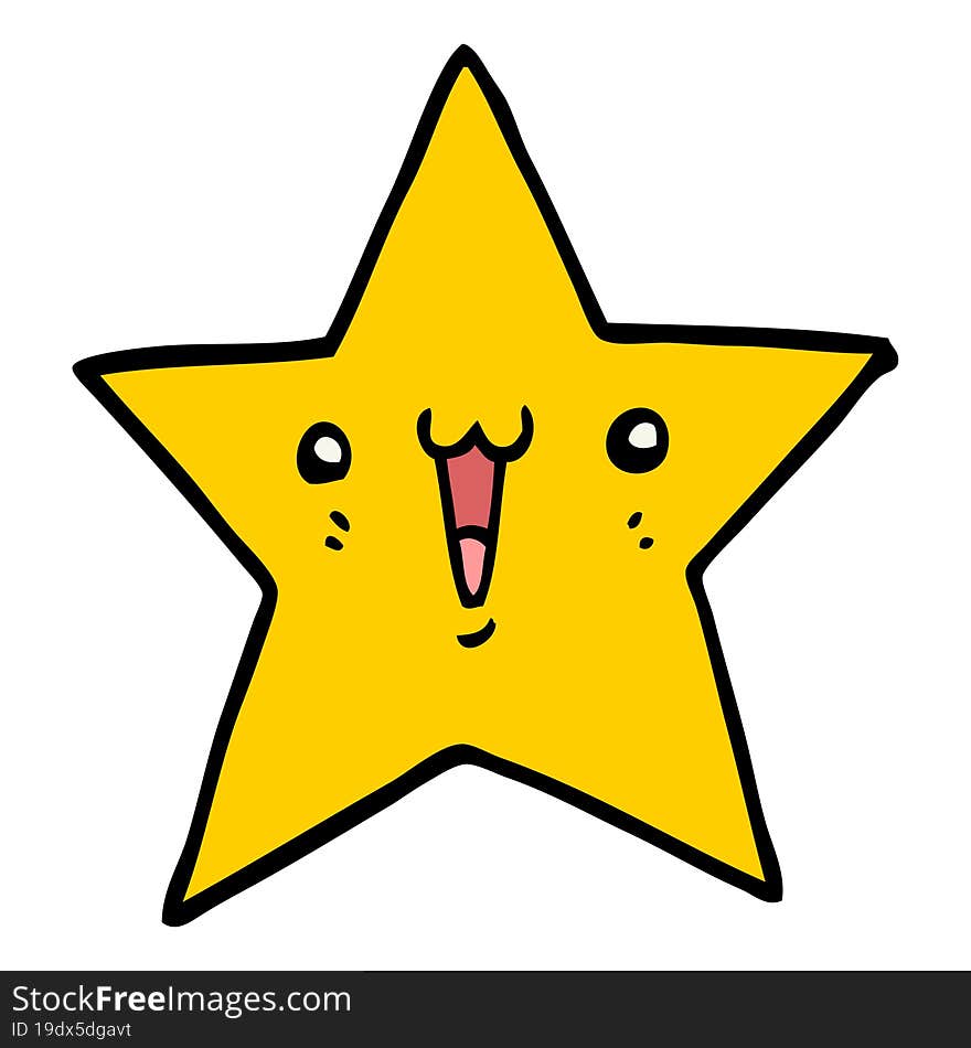 happy cartoon star