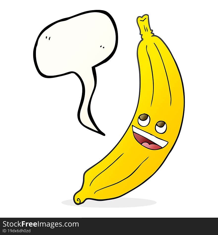 speech bubble cartoon banana