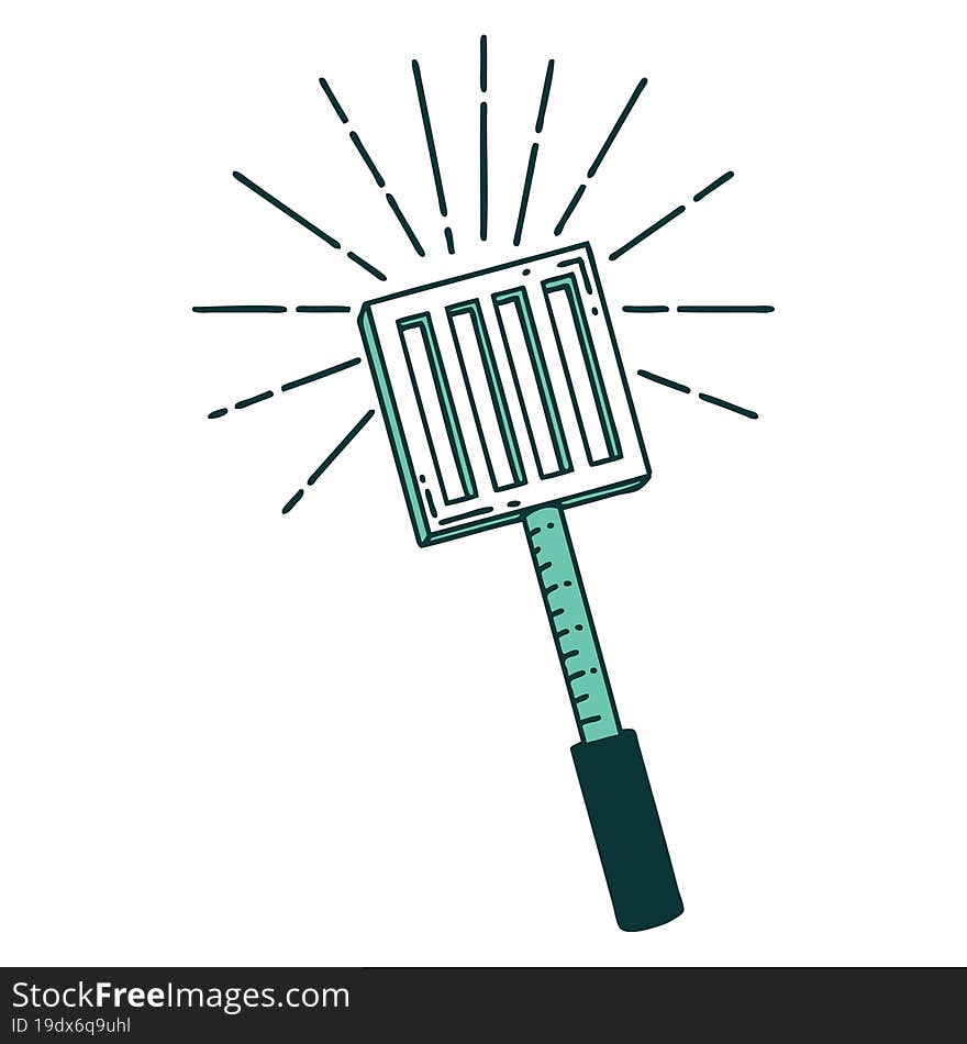 traditional tattoo style kitchen spatula