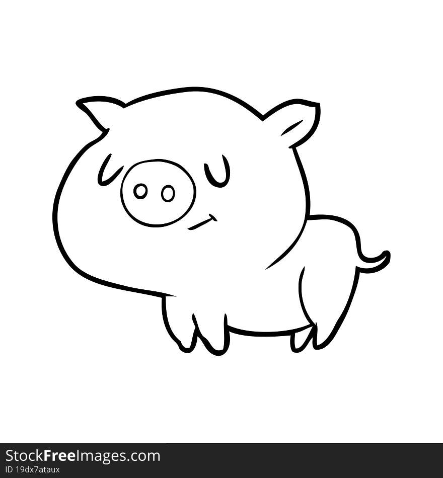 cute cartoon pig. cute cartoon pig