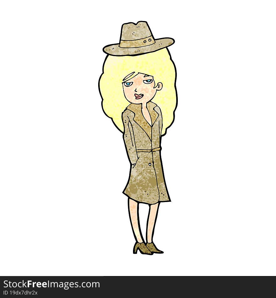 Cartoon Female Spy