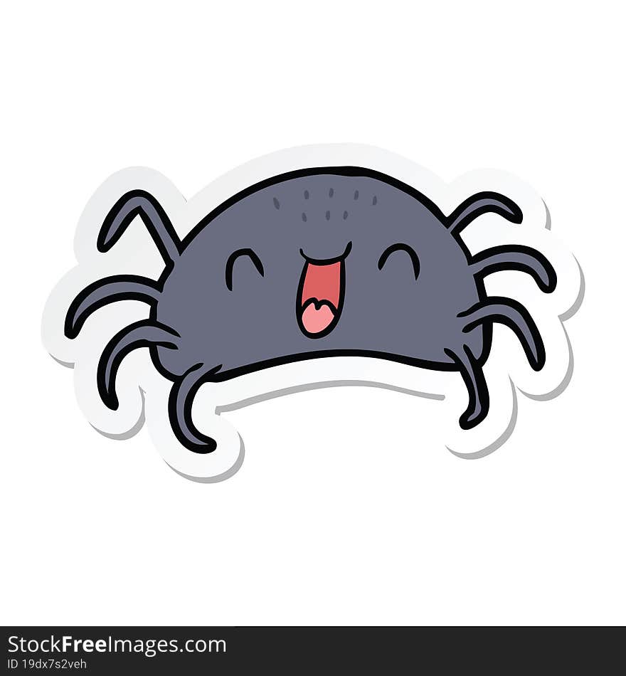 sticker of a cartoon spider