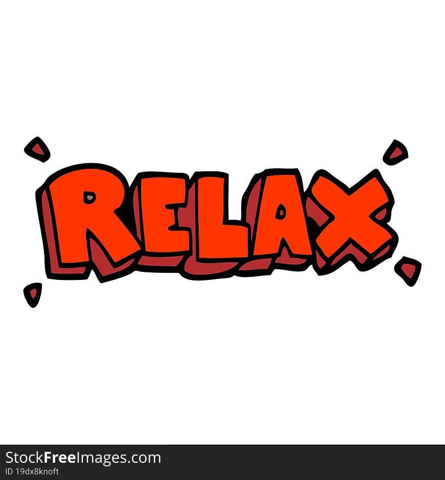 cartoon doodle relax symbol