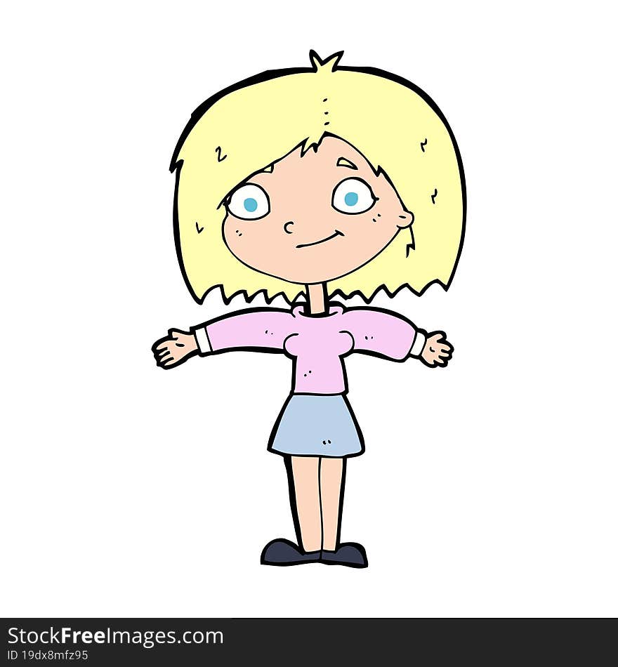 Cartoon Happy Girl