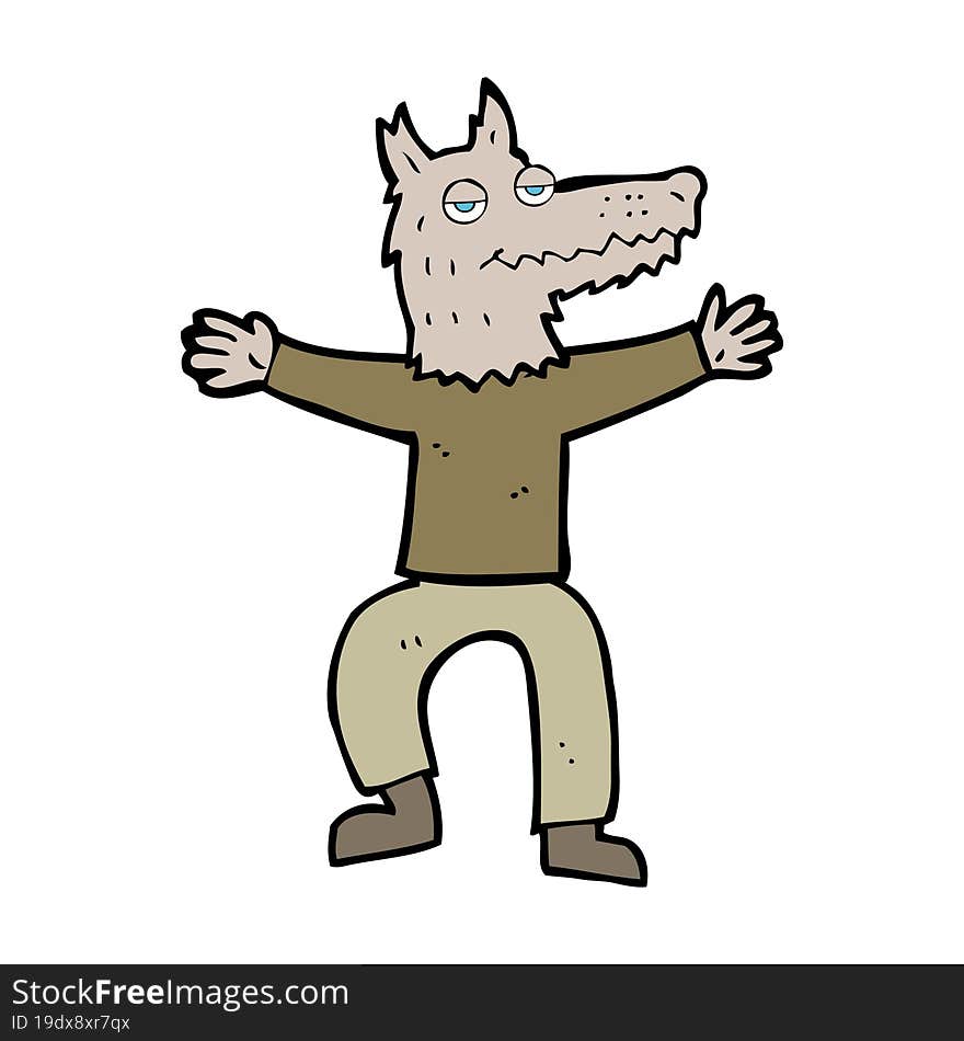 Cartoon Wolf Man