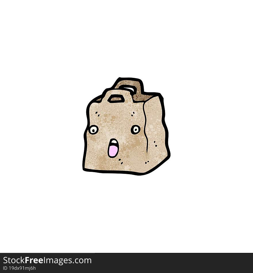 paper bag cartoon character