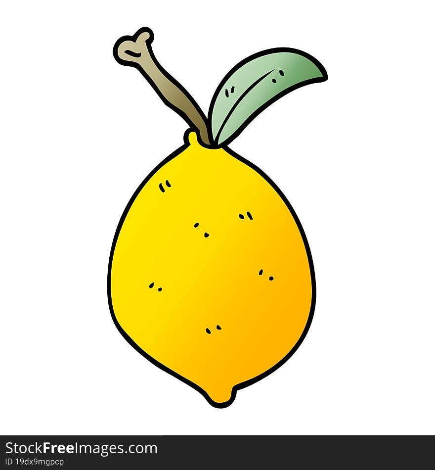 Cartoon Doodle Organic Lemon