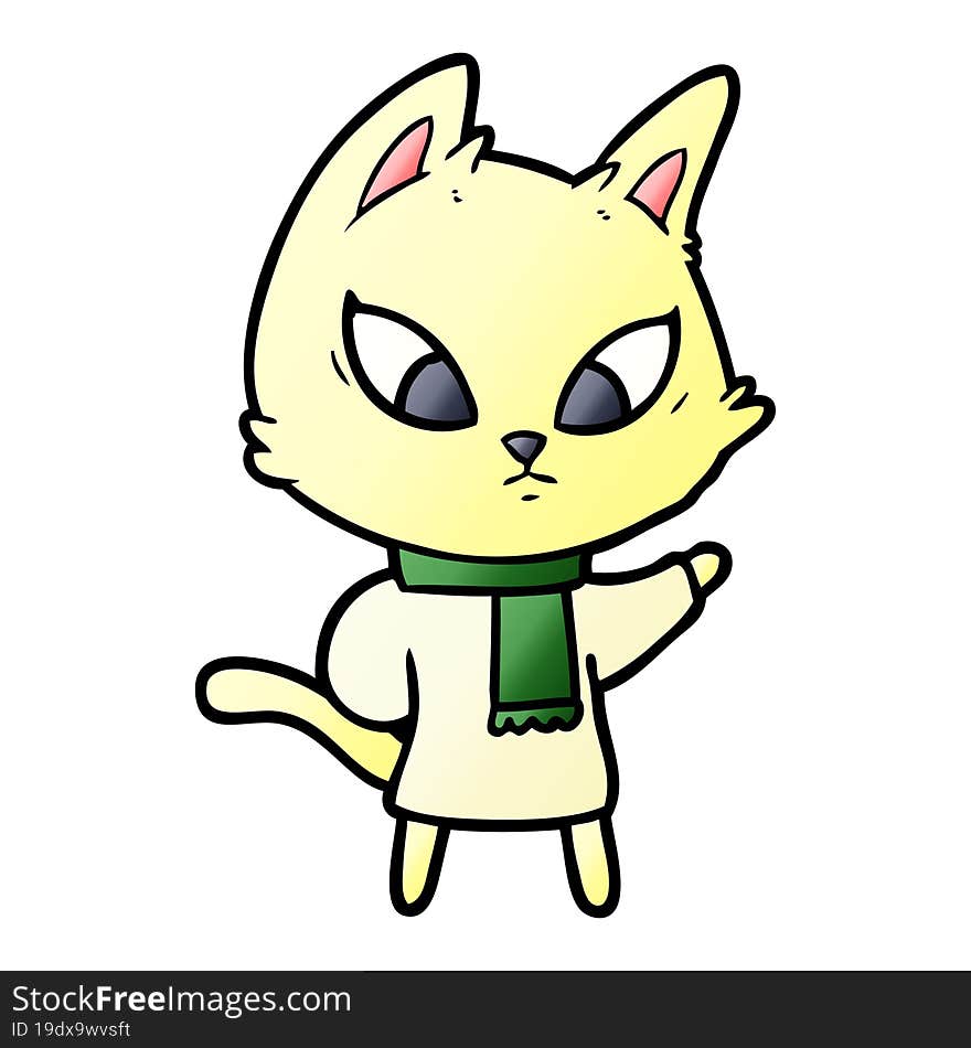 confused cartoon cat. confused cartoon cat