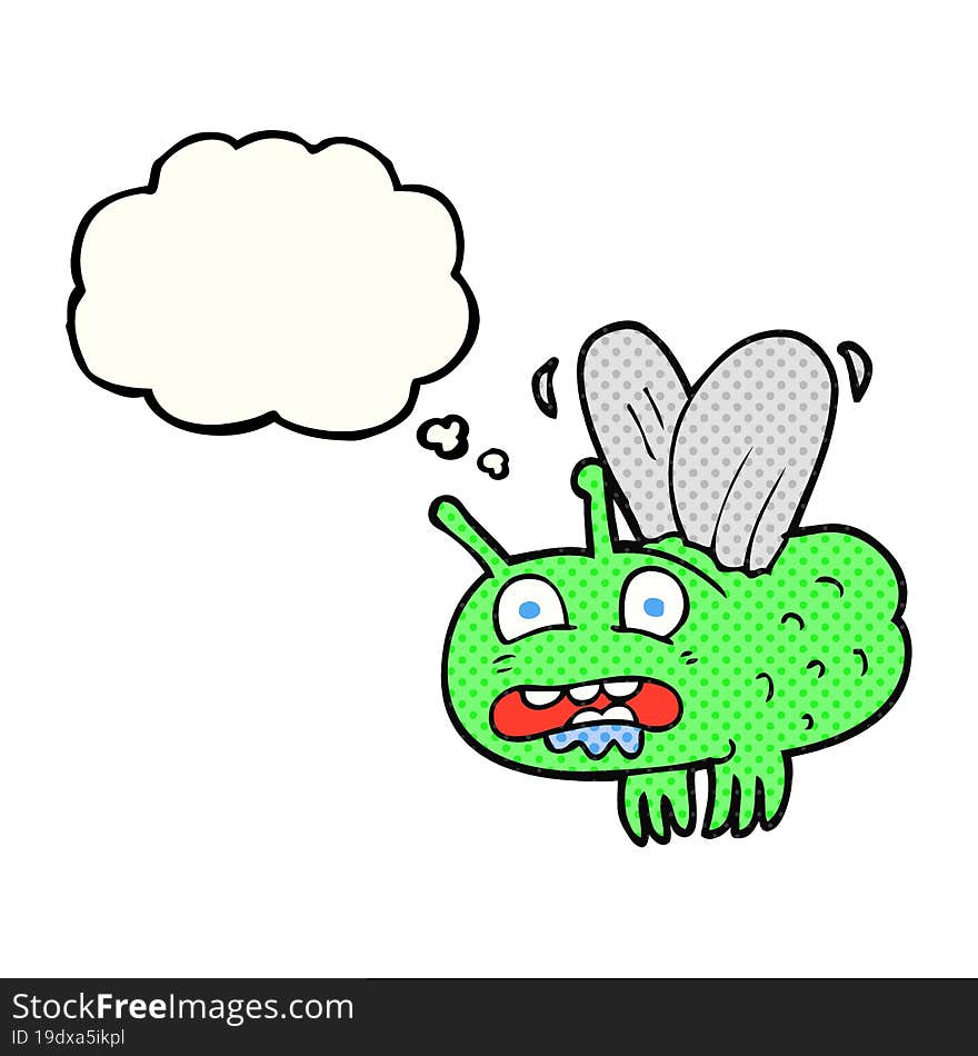 thought bubble cartoon fly