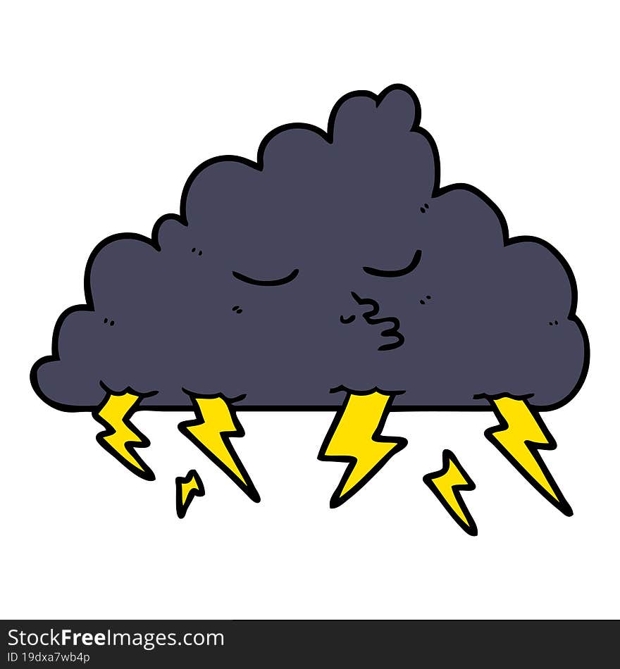 cartoon storm cloud. cartoon storm cloud