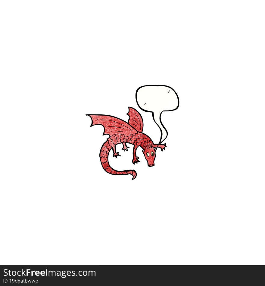 flying dragon with speech bubble