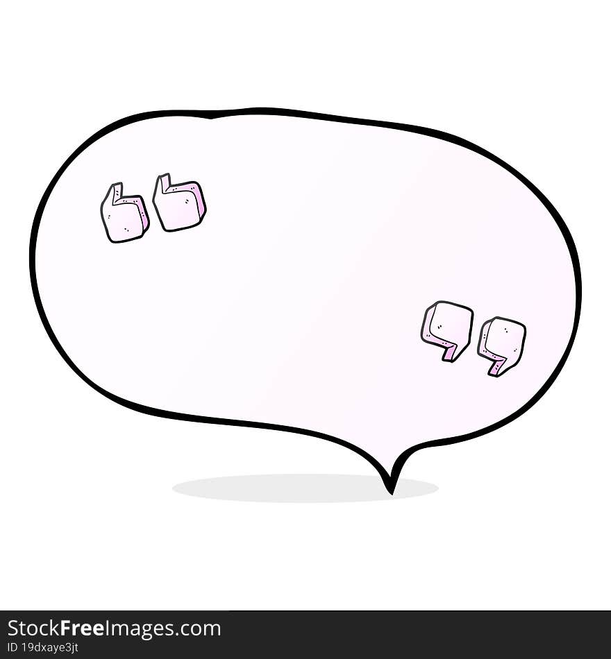 speech bubble cartoon quotation marks