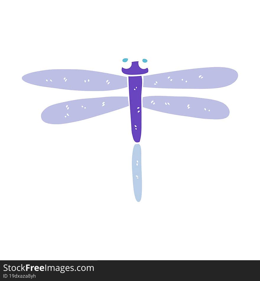 flat color illustration of a cartoon bug