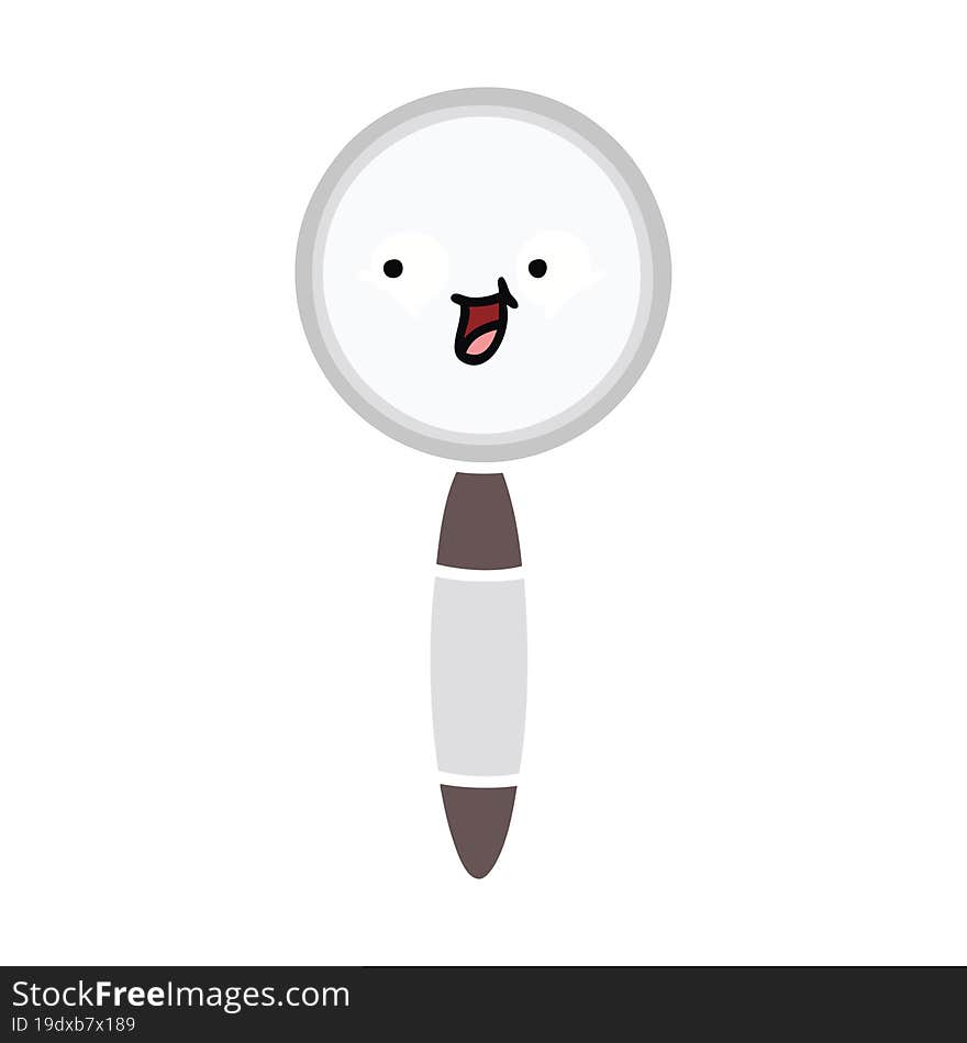 Flat Color Retro Cartoon Magnifying Glass