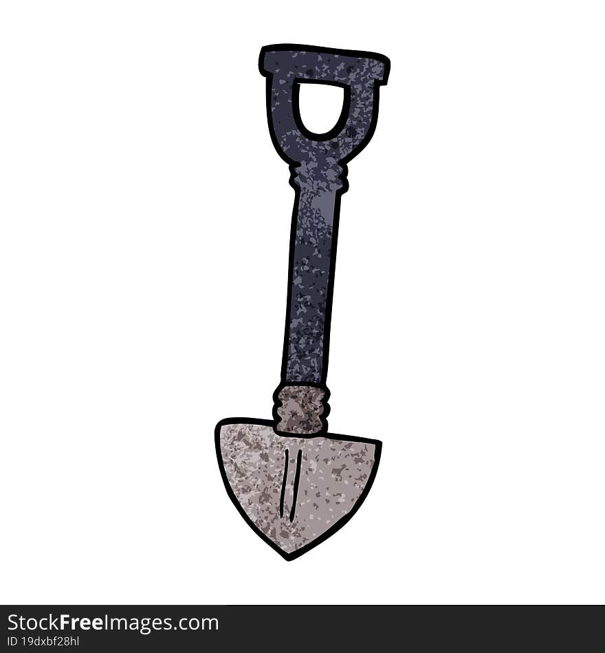 cartoon doodle shovel