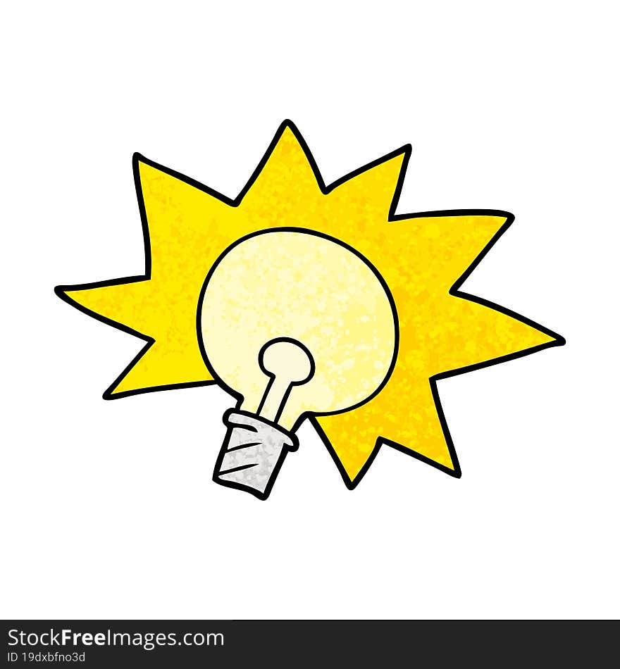 cartoon light bulb. cartoon light bulb