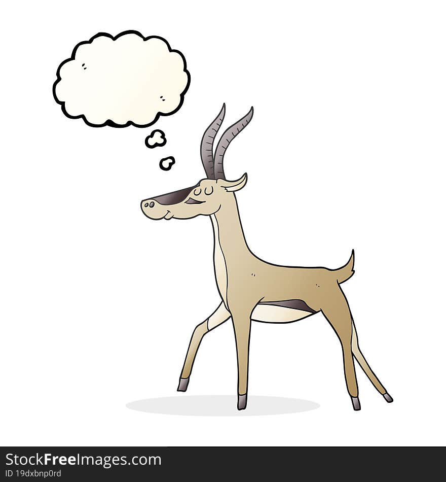 Thought Bubble Cartoon Gazelle