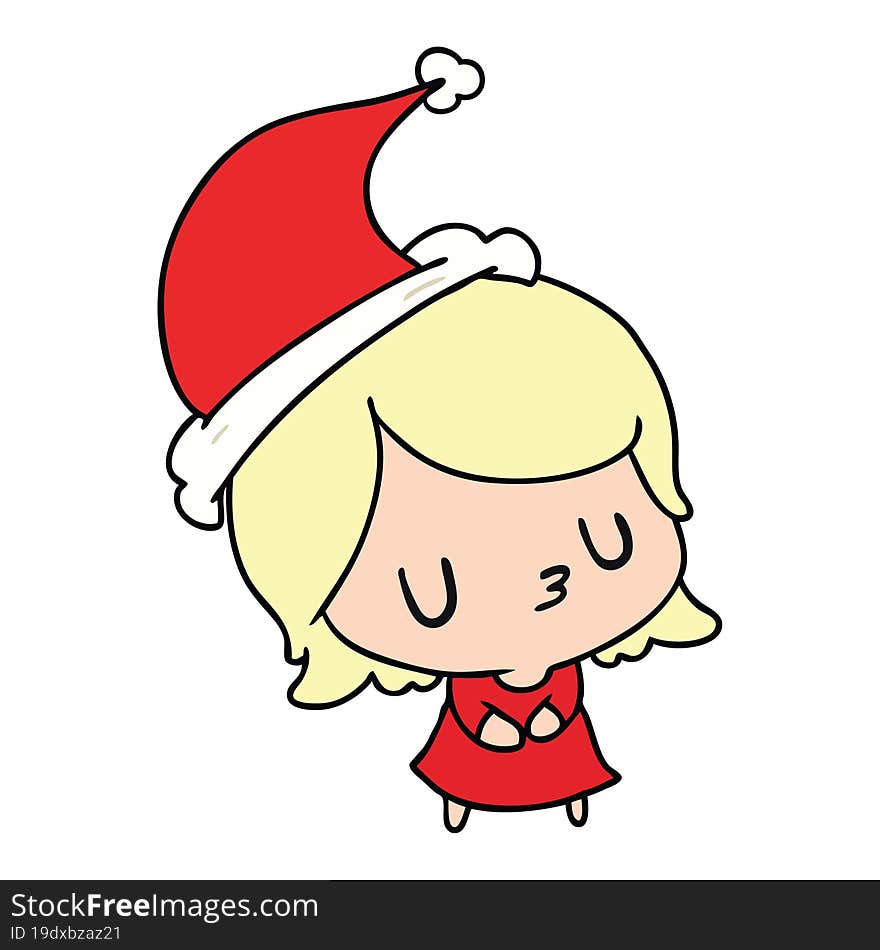 Christmas Cartoon Of Kawaii Girl