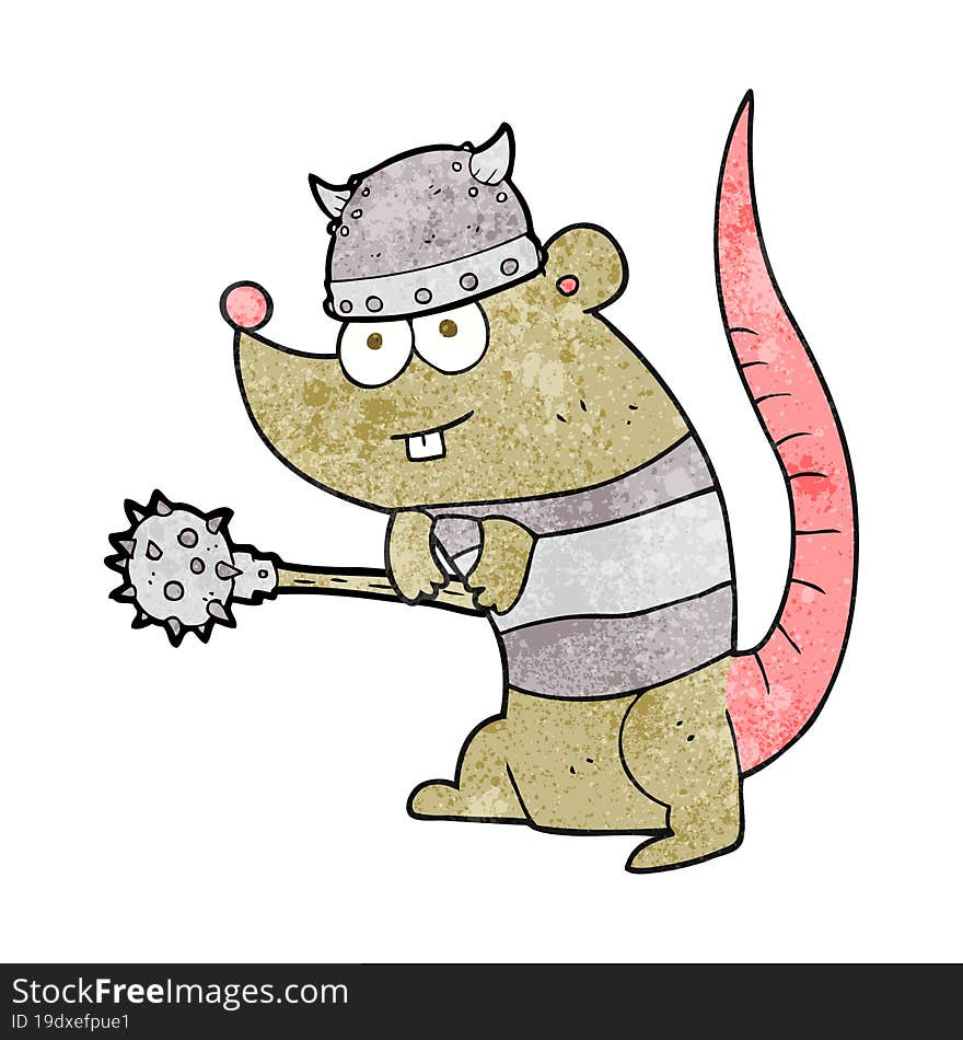 textured cartoon rat warrior