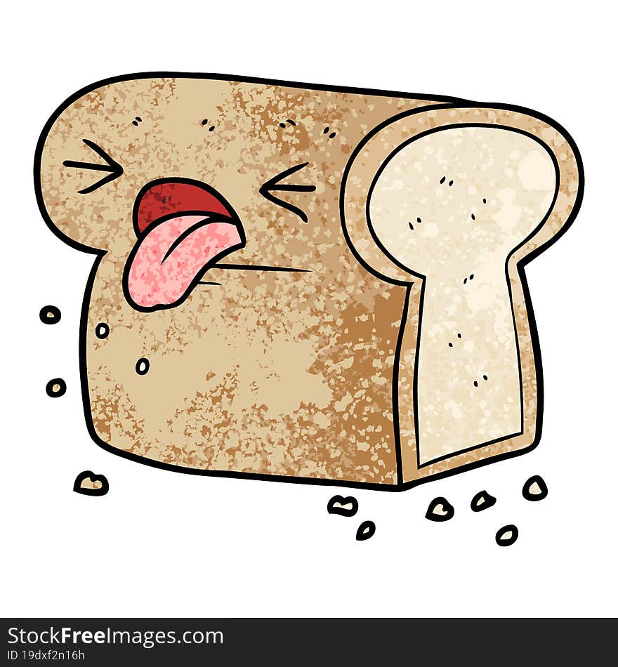 cartoon disgusted loaf of bread. cartoon disgusted loaf of bread