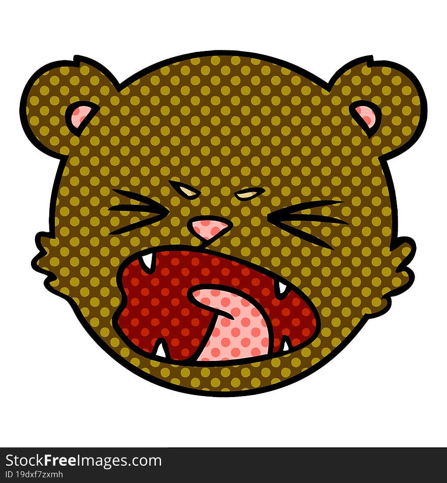 cute cartoon teddy bear face. cute cartoon teddy bear face