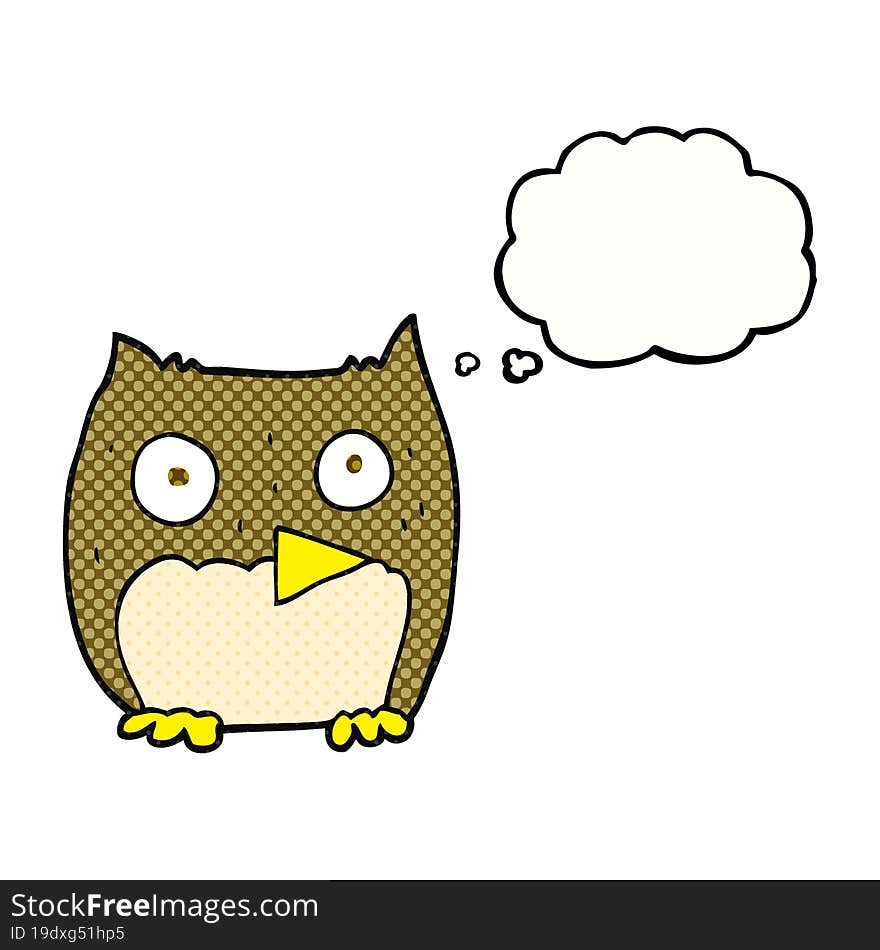 Thought Bubble Cartoon Owl