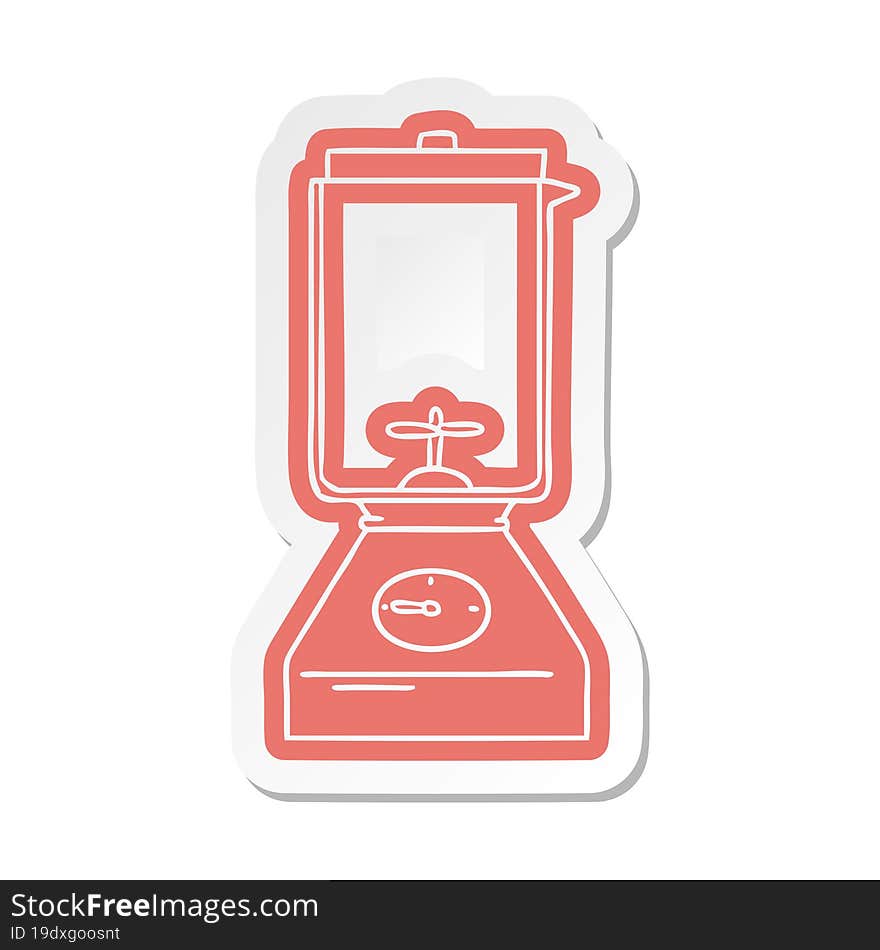 Cartoon Sticker Of A Food Blender